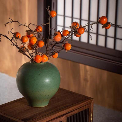 Handmade Coarse Pottery Water Plant Flower Arrangement Vase Ornaments