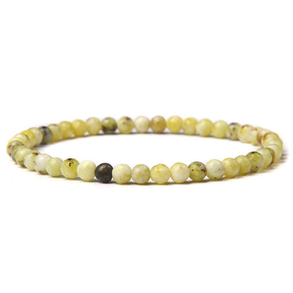 Natural Agate Crystal Energy Bracelet - 4mm Healing Stone Beads