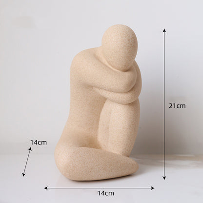Nordic Abstract Character Sculpture - Minimalist Art Resin Figurine Decor