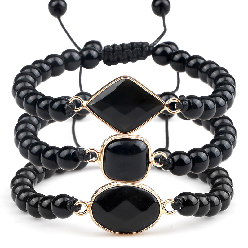 Handmade Stone Pendant Affordable Luxury Style Tiger Eye Cat Eye Bracelet