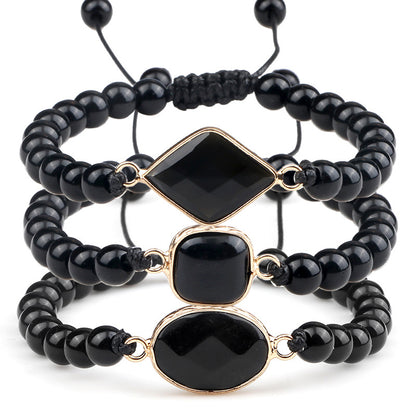 Handmade Stone Pendant Affordable Luxury Style Tiger Eye Cat Eye Bracelet