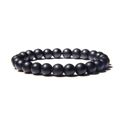 8mm Natural Gemstone Bracelet - Tiger Eye Stone & White Turquoise