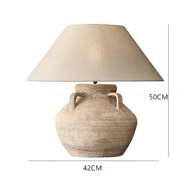 Large Ceramic Table Lamp - Modern Chinese Retro Style Decorative Light