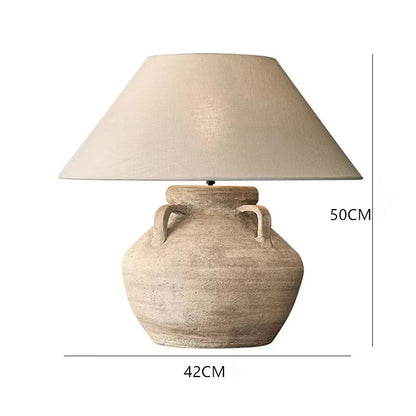 Large Ceramic Table Lamp - Modern Chinese Retro Style Decorative Light