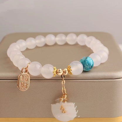 New Jade Crystal Bracelet Ethnic Style Fuzi Pendant