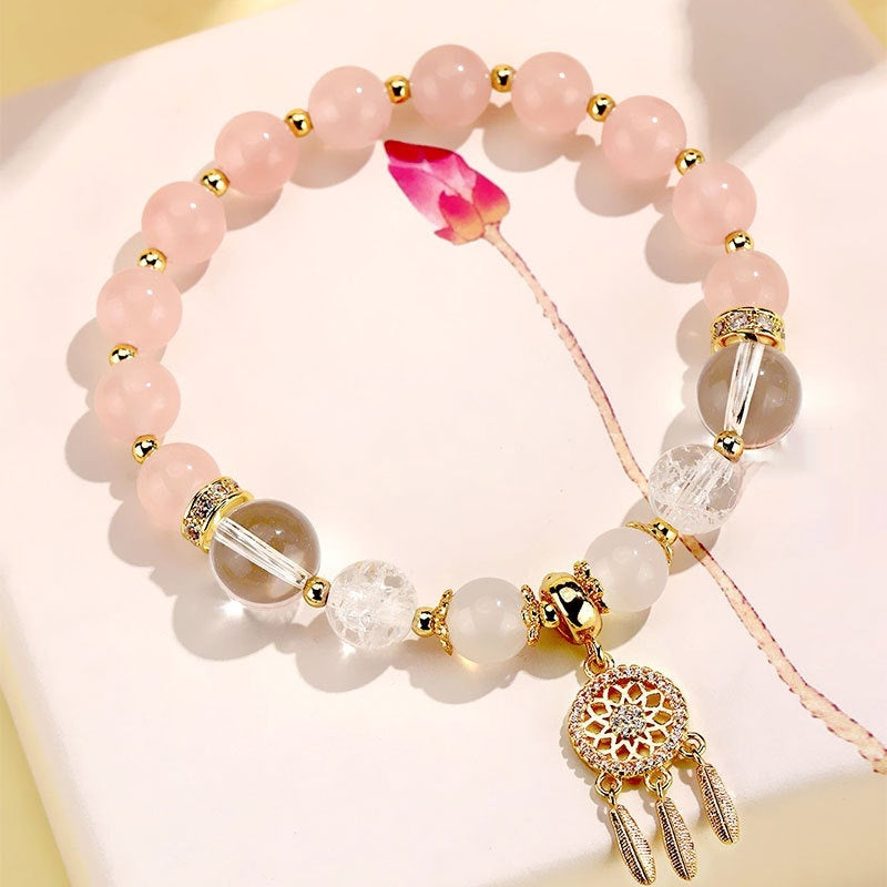 New Chinese Style White Crystal Tassel Bracelet Female Niche High Sense