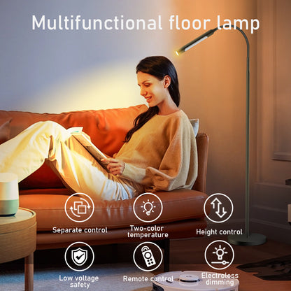 Adjustable Reading Floor Lamp - Remote Control LED with Color Temperature