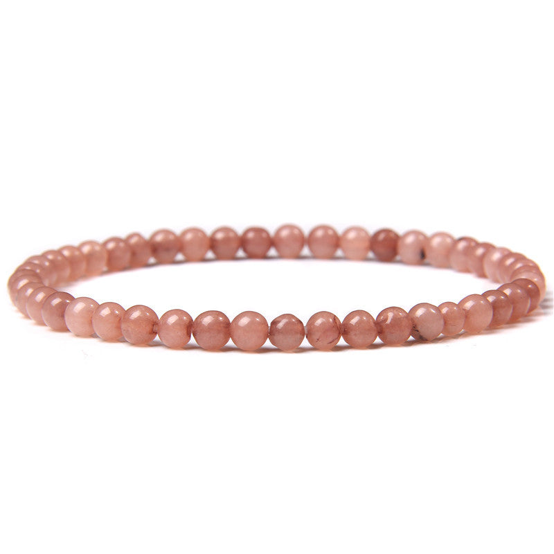 Natural Agate Crystal Energy Bracelet - 4mm Healing Stone Beads