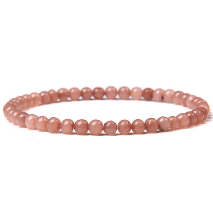 Natural Agate Crystal Energy Bracelet - 4mm Healing Stone Beads
