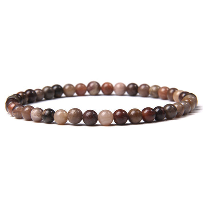 Natural Agate Crystal Energy Bracelet - 4mm Healing Stone Beads
