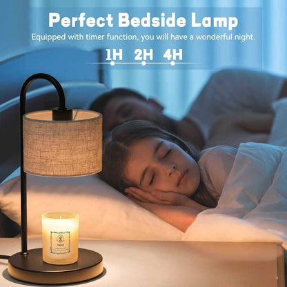 Adjustable Candle Table Lamp - Black Chinese Style Ambient Light