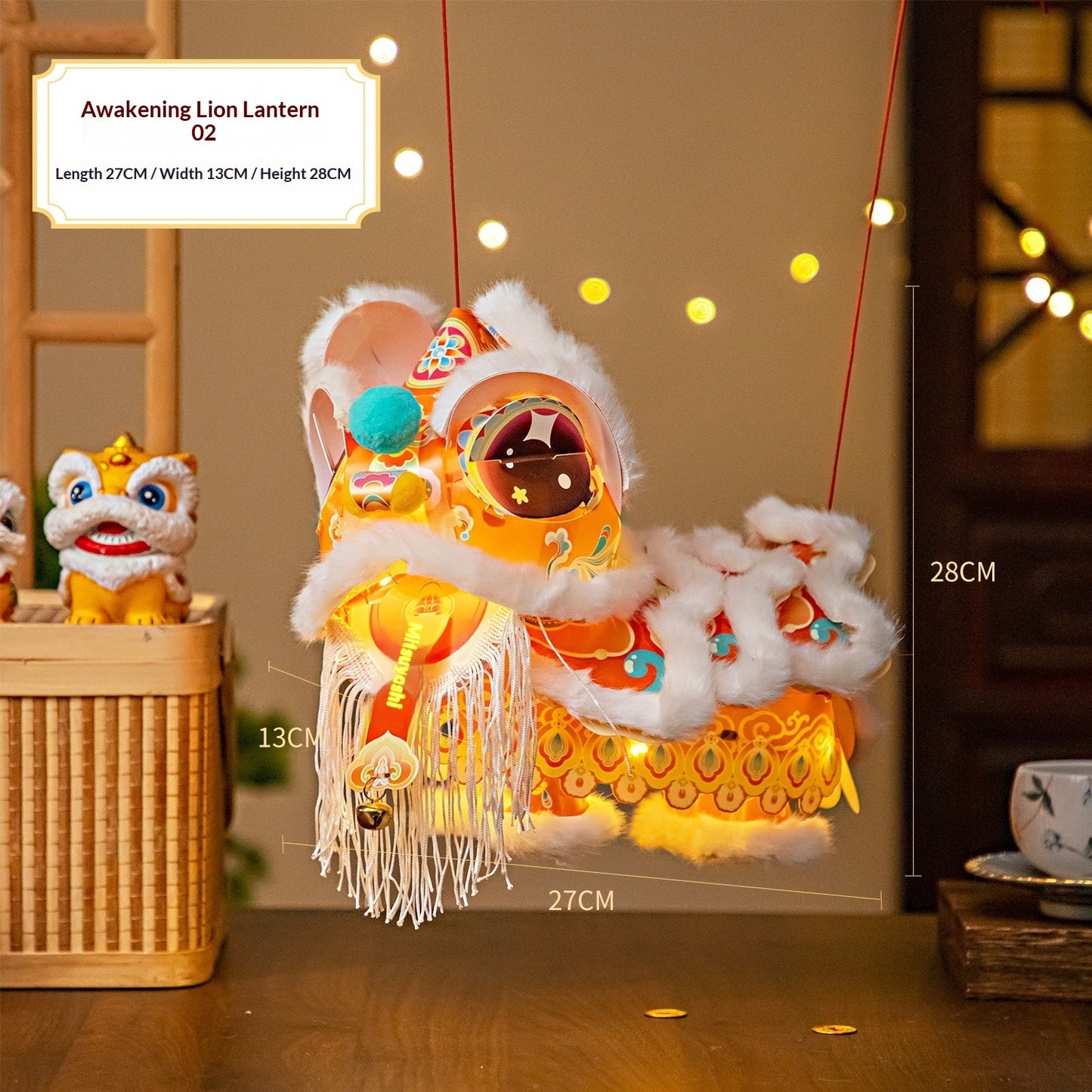 New Year National Trend Lion Dance Lantern DIY Craft Kit For Handmade Projects