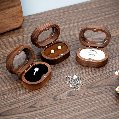 Wooden Ring Box - Retro Chinese Style Jewelry Storage